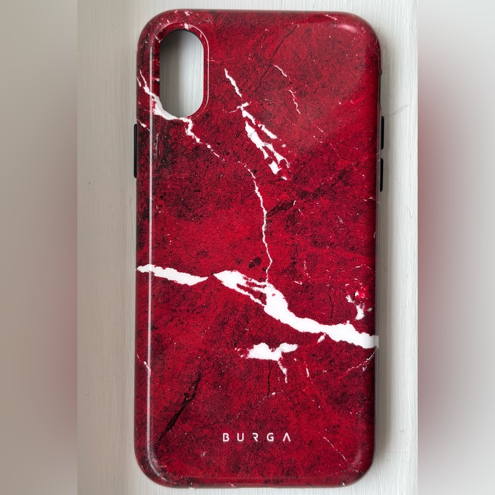 BURGA iPhone X/XS Red Marble Phone Case
